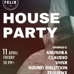 Tonight at Felix Goa alongside a stellar lineup!
If you&rsquo;ve caught my sets on Mixcloud, you already know what&rsquo;s coming &mdash; pure funky house vibes all night long.
See you on the dancefloor.