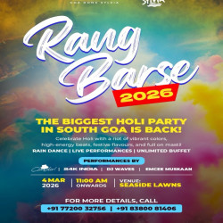 Back for the 3rd time at Rang Barse&hellip; 
and this one&rsquo;s going to be WILD! 

South Goa&rsquo;s biggest Holi party returns to Novotel Dona Sylvia Goa.

Catch me LIVE at the Seaside Lawns bringing those high-energy beats along side @24kindia , Dj waves & @emceemuskaangoa 

4 March 2026 | 11AM onwards

Colours. Music. Rain. Madness.
Let&rsquo;s make history again.

#DJClaudio #RangBarse #HoliInGoa #GoaPartyScene